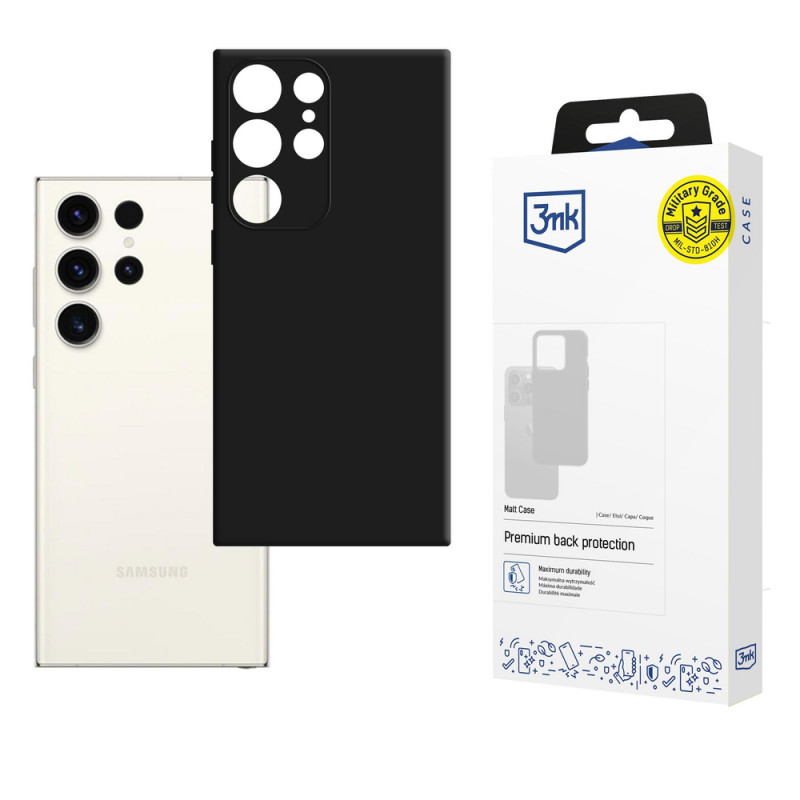 3MK Matt Case Samsung Galaxy S23 Ultra, musta