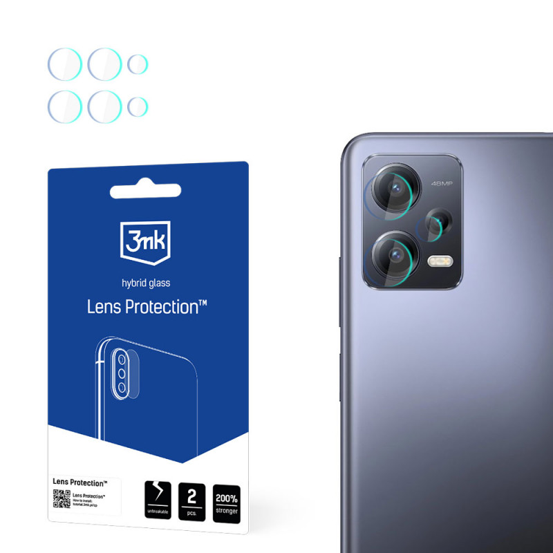 3MK Lens Protect 3MK4796 -kameran linssinsuoja Xiaomi Redmi Note 12 Pro / Pro+ -puhelimelle (4 kpl)