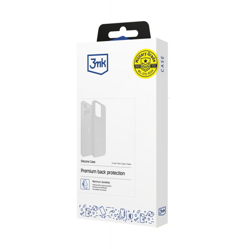 3MK Silicone Case -suojakotelo Samsung Galaxy A24 4G -puhelimelle, musta