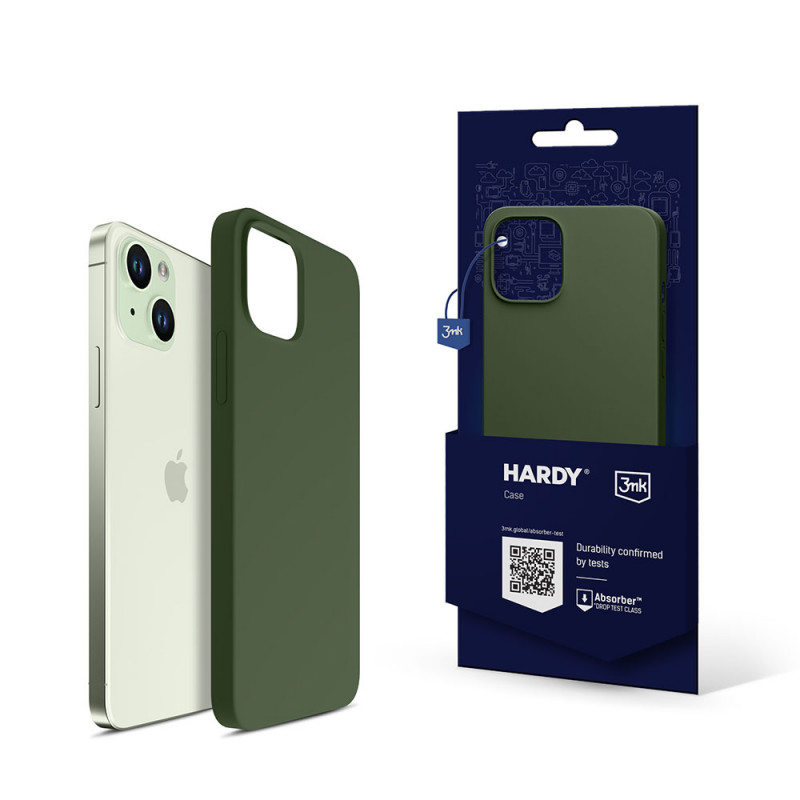 3MK Hardy Case MagSafe -suojakotelo Apple iPhone 15 Plus / 14 Plus -puhelimelle, alpine green