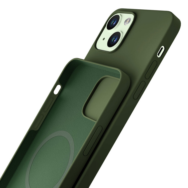 3MK Hardy Case MagSafe -suojakotelo Apple iPhone 15 Plus / 14 Plus -puhelimelle, alpine green