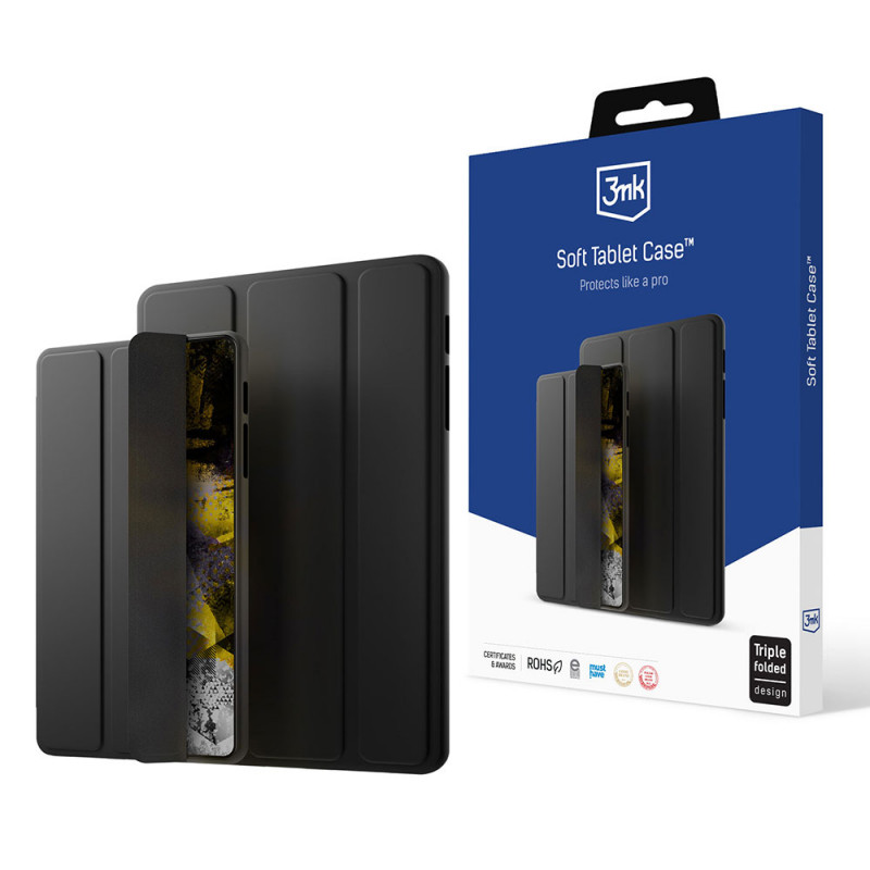 3MK Soft Tablet Case 3MK4990 suojakotelo Apple iPad 10.2" 2019/2020/2021 (7., 8., 9. sukupolvi), musta