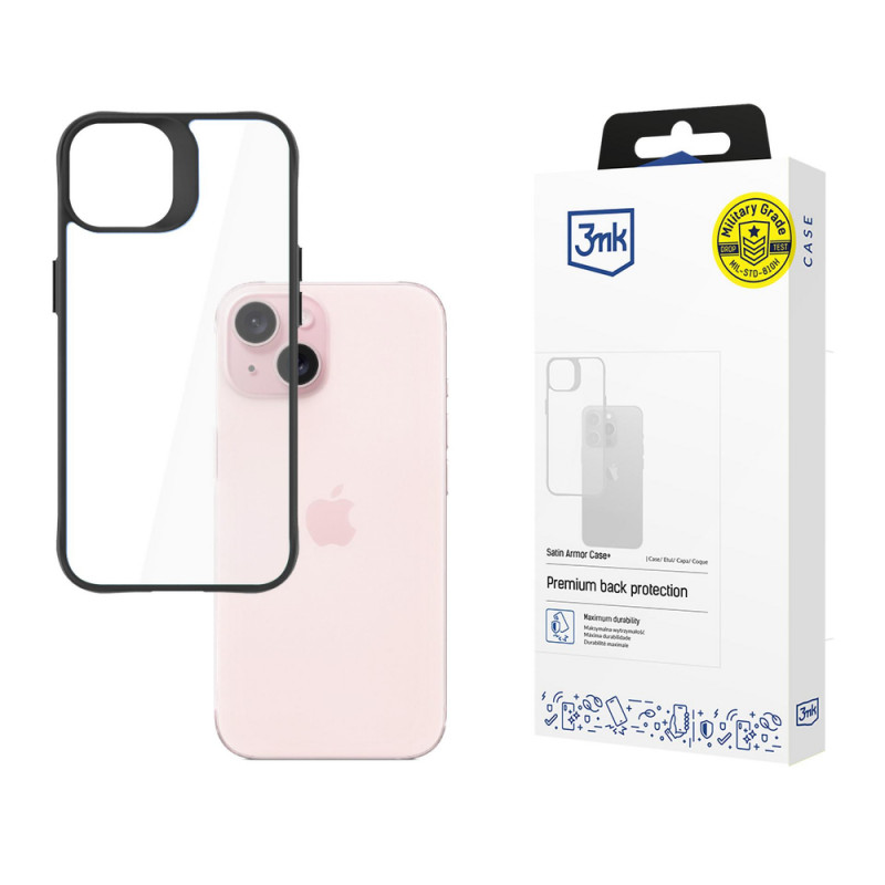 3MK SatinArmor+ -suojakotelo Apple iPhone 15:lle