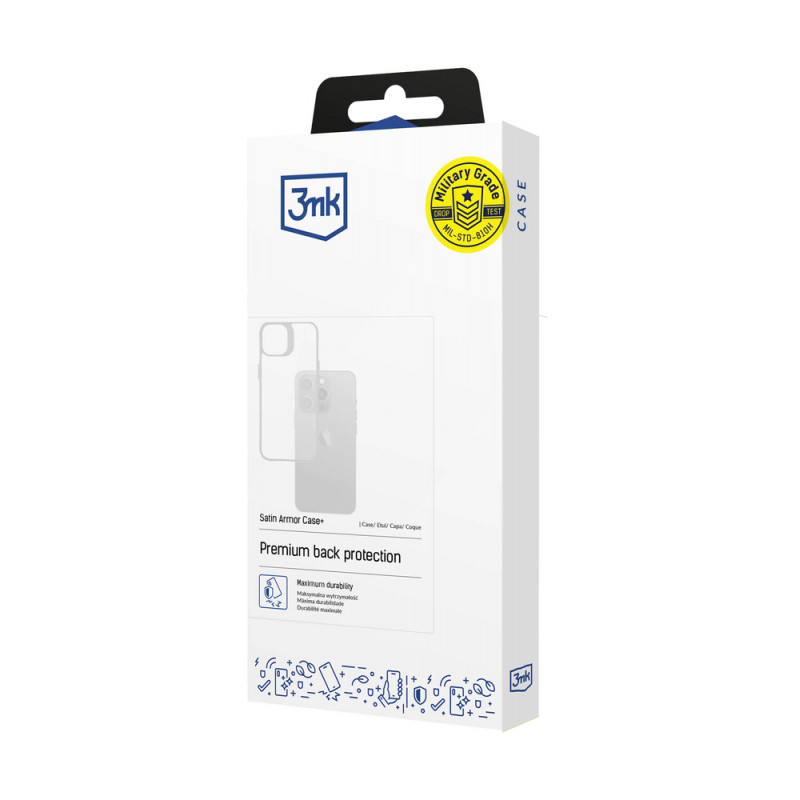 3MK SatinArmor+ -suojakotelo Apple iPhone 15:lle