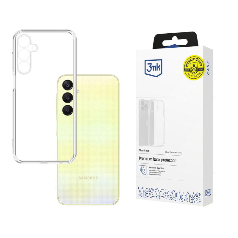 3MK Clear Case suojakotelo Samsung Galaxy A25 5G -puhelimelle, läpinäkyvä