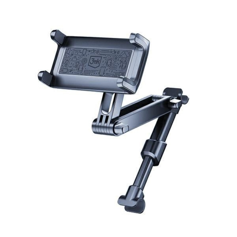 3MK Single Headrest Holder -autoteline päätelaitteille ja tableteille 4.7"-12.9", musta