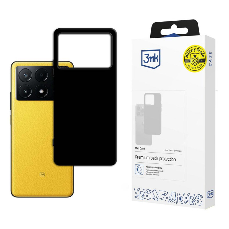 3MK Matt Case suojakotelo POCO X6 Pro 5G:lle, musta