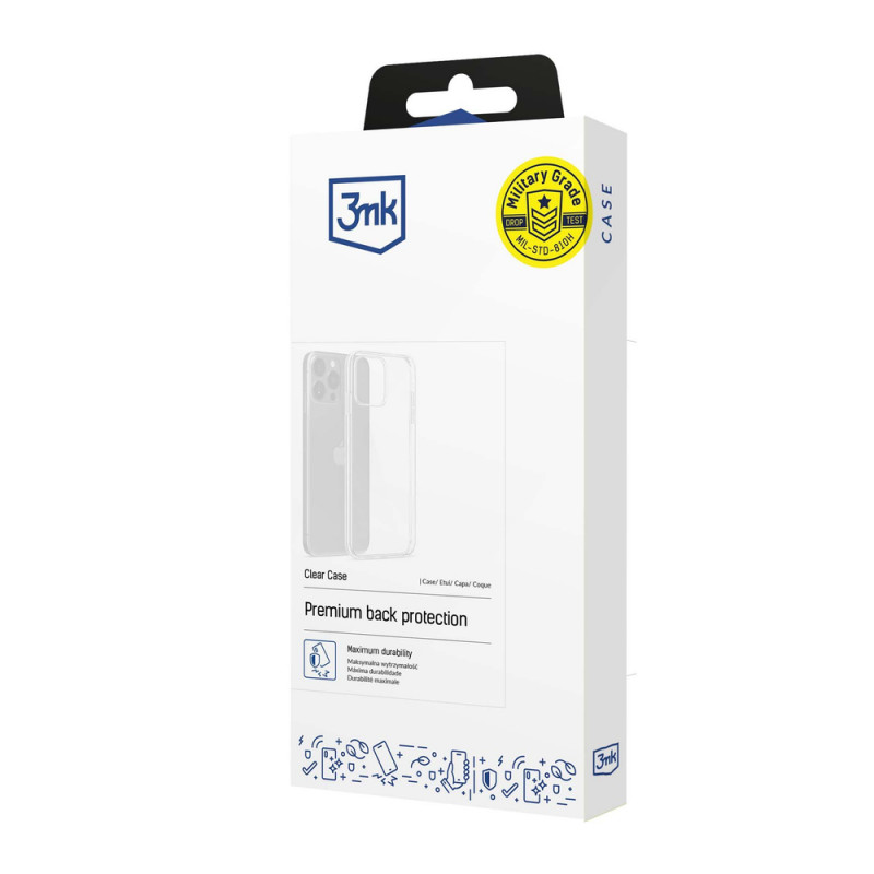 3MK Clear Case suojakuori Redmi Note 13 Pro+ 5G -puhelimelle, läpinäkyvä