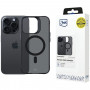 3MK Smoke MagCase MagSafe-yhteensopiva suojakotelo Apple iPhone 15 Pro Max -puhelimelle, puoliläpinäkyvä (156061-0)