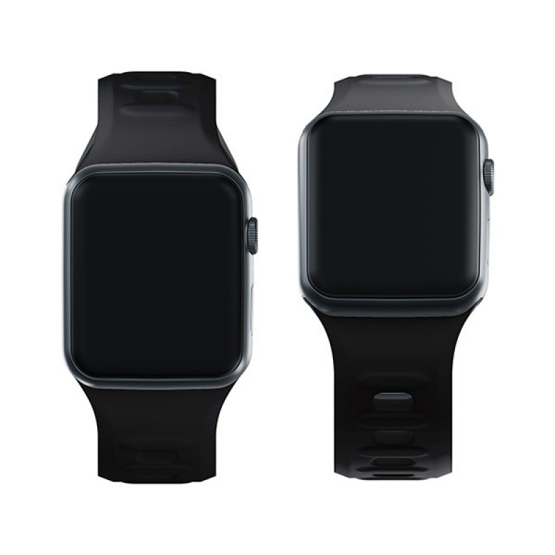 3mk silikoninen kellonranneke Apple Watch 38/40/41 mm, musta
