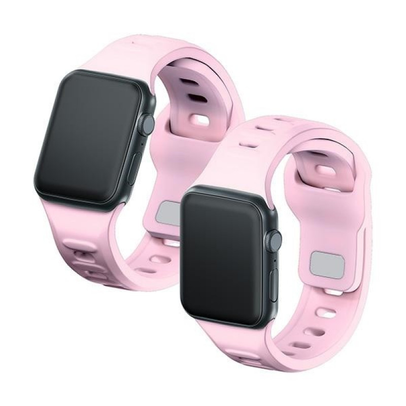 3mk Silikoninen kellonranneke Apple Watch 38/40/41 mm, vaaleanpunainen