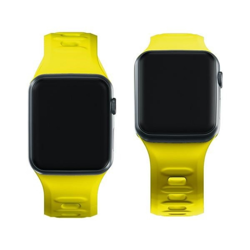 3mk Silicone Watch Strap for Apple Watch 38/40/41 mm, keltainen