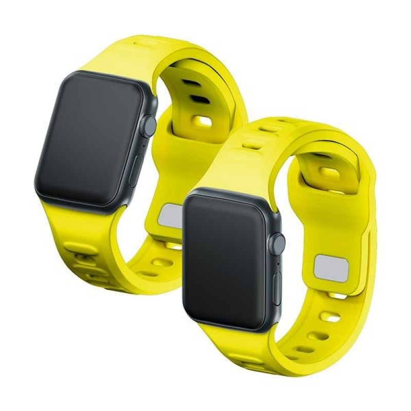 3mk Silicone Watch Strap for Apple Watch 38/40/41 mm, keltainen