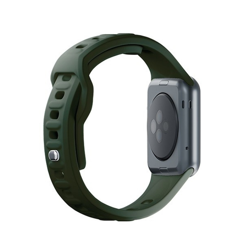 3mk Silikoninen kellonranneke Apple Watch 42/44/45/49 mm, tummanvihreä