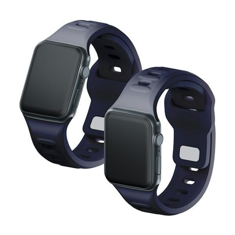 3mk Silicone Watch Strap for Apple Watch 42/44/45/49 mm, harmaa