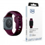 3mk silikoninen kellonranneke Apple Watch 42/44/45/49 mm, mulberry / burgundy