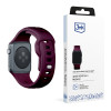 3mk silikoninen kellonranneke Apple Watch 42/44/45/49 mm, mulberry / burgundy