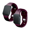 3mk silikoninen kellonranneke Apple Watch 42/44/45/49 mm, mulberry / burgundy