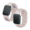 3mk silikoninen kellonranneke Apple Watch 42/44/45/49 mm, pinkki-beige / latte