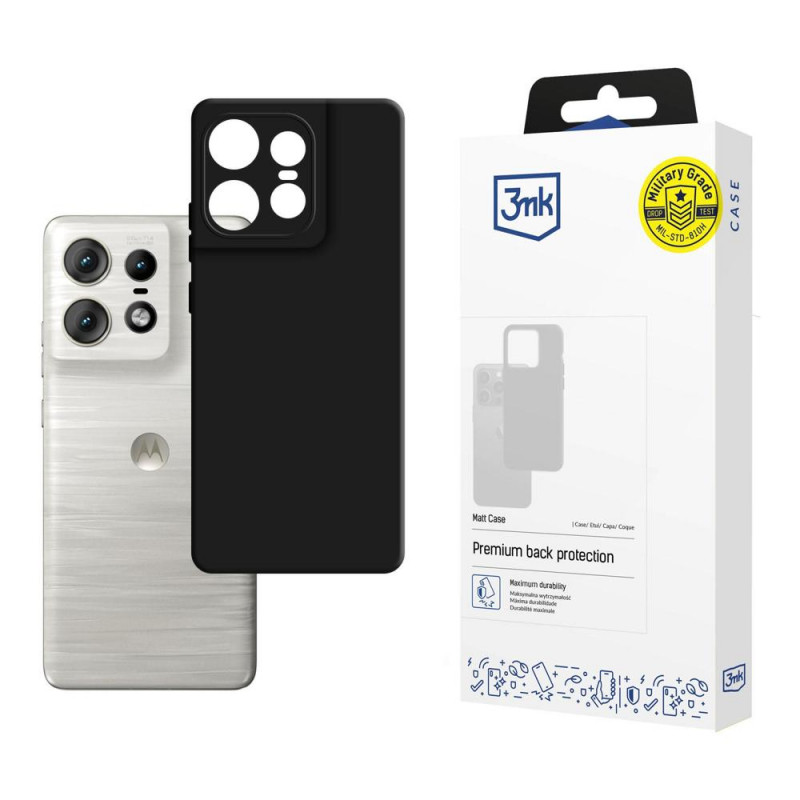 3MK Matt Case Motorola Edge 50 Pro, musta