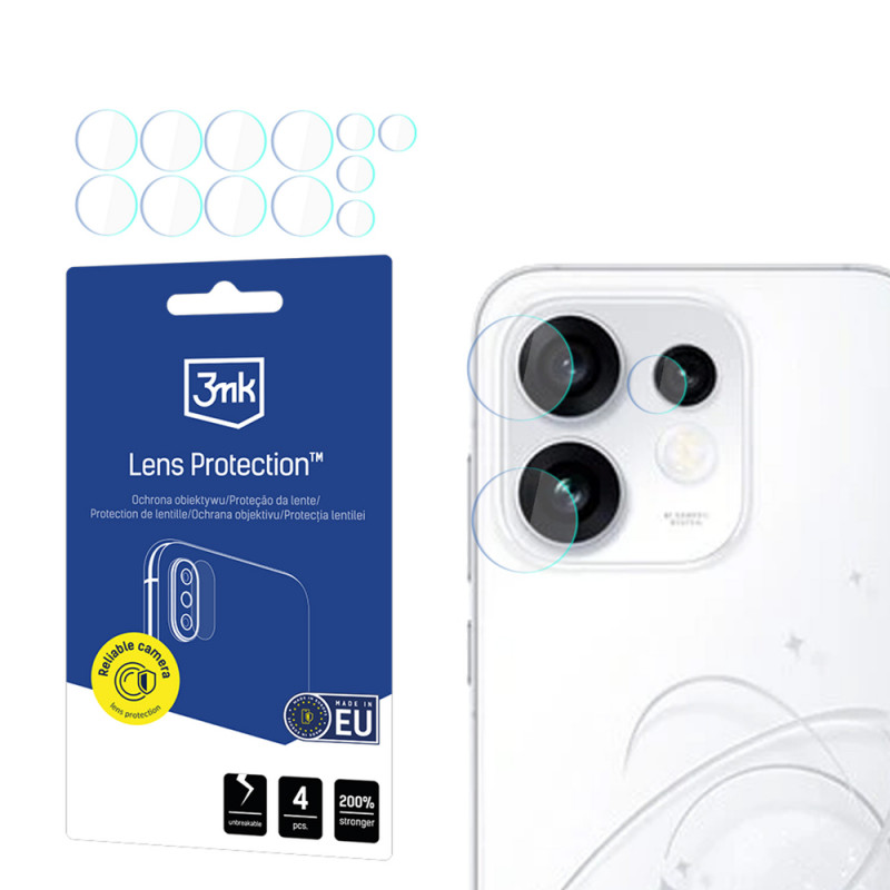 3MK Lens Protection Oppo Reno 16 (CPH2865) / Reno 16 Pro (CPH2863) -kameran linssinsuoja (4 kpl)