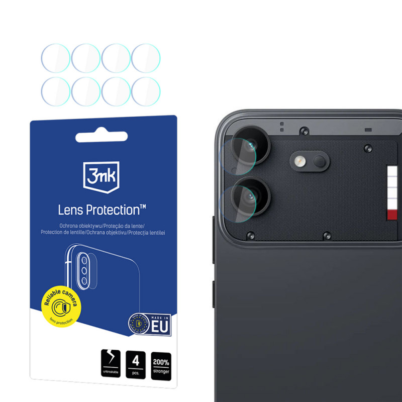 3MK Lens Protection Nothing Phone (4b) -kameran linssinsuoja (4 kpl)