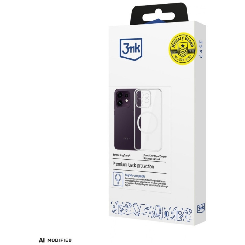 3MK Armor MagCase Oppo Reno 16 F / Reno 16 FS (CPH2859) kuori, läpinäkyvä