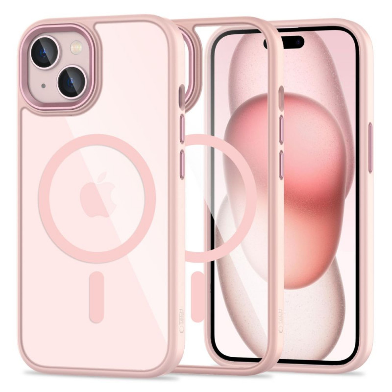 Tech-Protect MagMat MagSafe -kuori Apple iPhone 15:lle, pinkki/kirkas