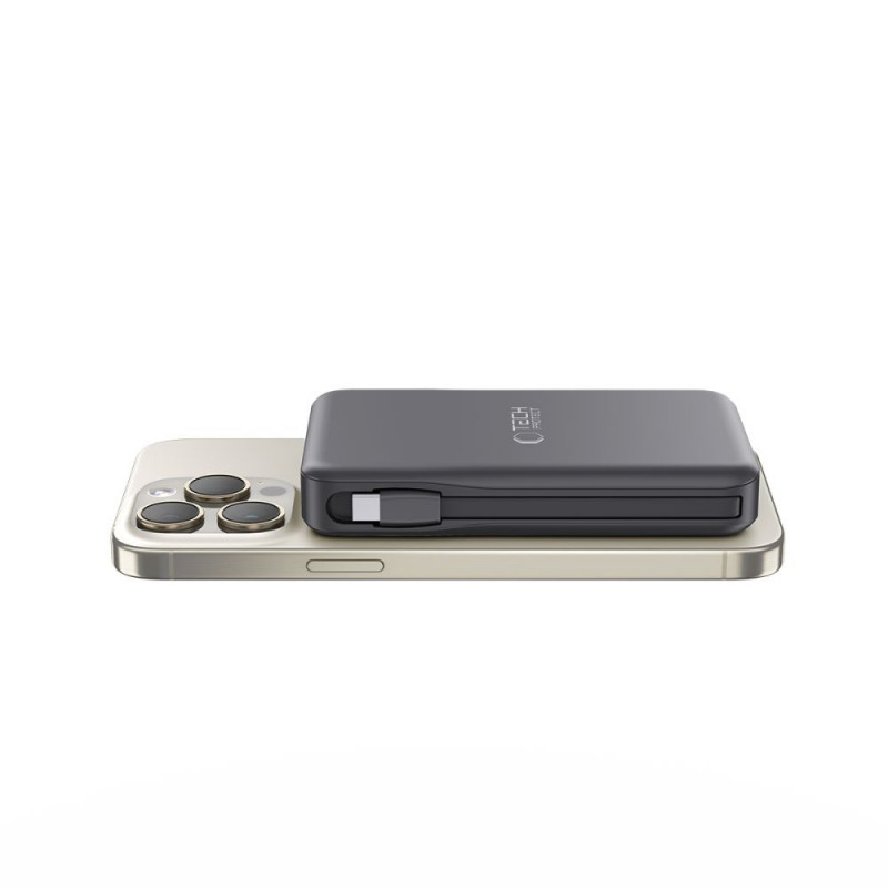 Tech-Protect PB31 LifeMag MagSafe -varavirtalähde 10000 mAh, 15 W, musta
