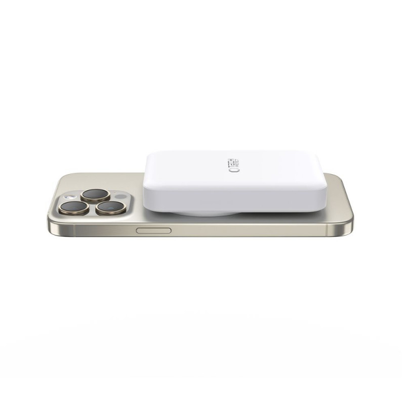 Tech-Protect PB11 LifeMag MagSafe -varavirtalähde 10000 mAh, 15 W, valkoinen