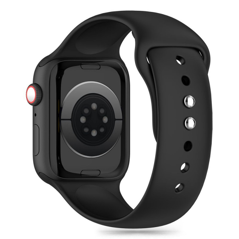Tech-Protect silikoniranneke Apple Watch 4/5/6/7/8/9/SE/10 (38/40/41/42 mm), musta