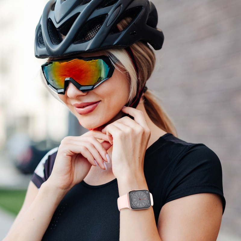 Tech-Protect silikoniranneke Apple Watch 4/5/6/7/8/9/SE/10 (38/40/41/42 mm), pähkinä