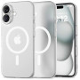 Tech-Protect MagSlim MagSafe -suojakuori Apple iPhone 16:lle, matta/valkoinen