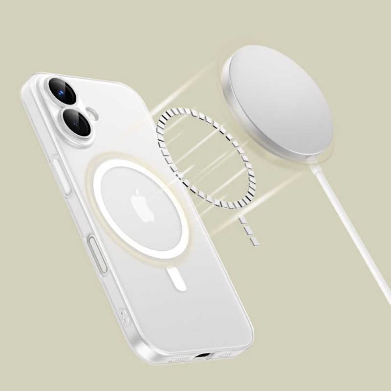 Tech-Protect MagSlim MagSafe -suojakuori Apple iPhone 16:lle, matta/valkoinen