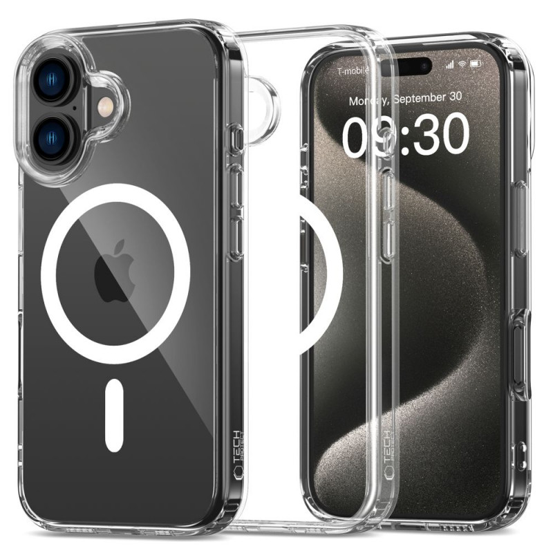 Tech-Protect Flexair Hybrid MagSafe -suojakotelo Apple iPhone 16 -puhelimelle, kirkas