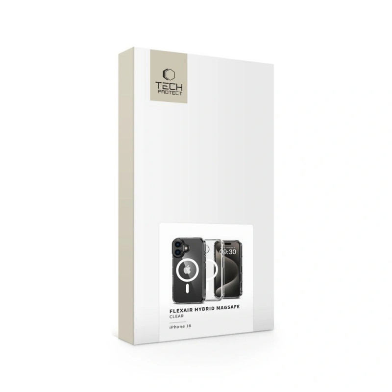 Tech-Protect Flexair Hybrid MagSafe -suojakotelo Apple iPhone 16 -puhelimelle, kirkas