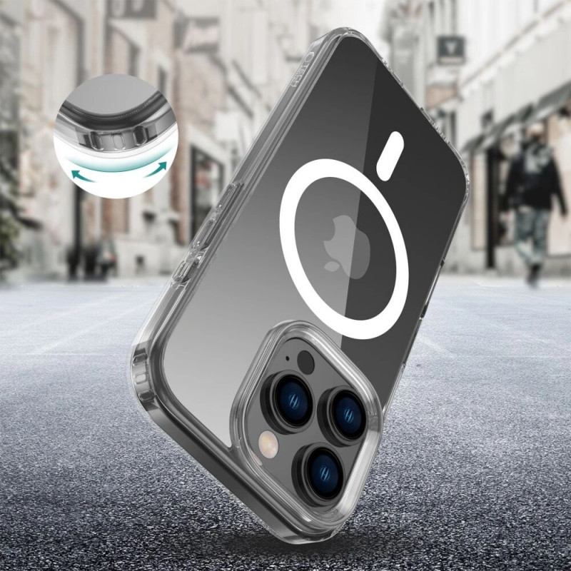 Tech-Protect Flexair Hybrid MagSafe -suojakuori Apple iPhone 16 Pro -puhelimelle, kirkas
