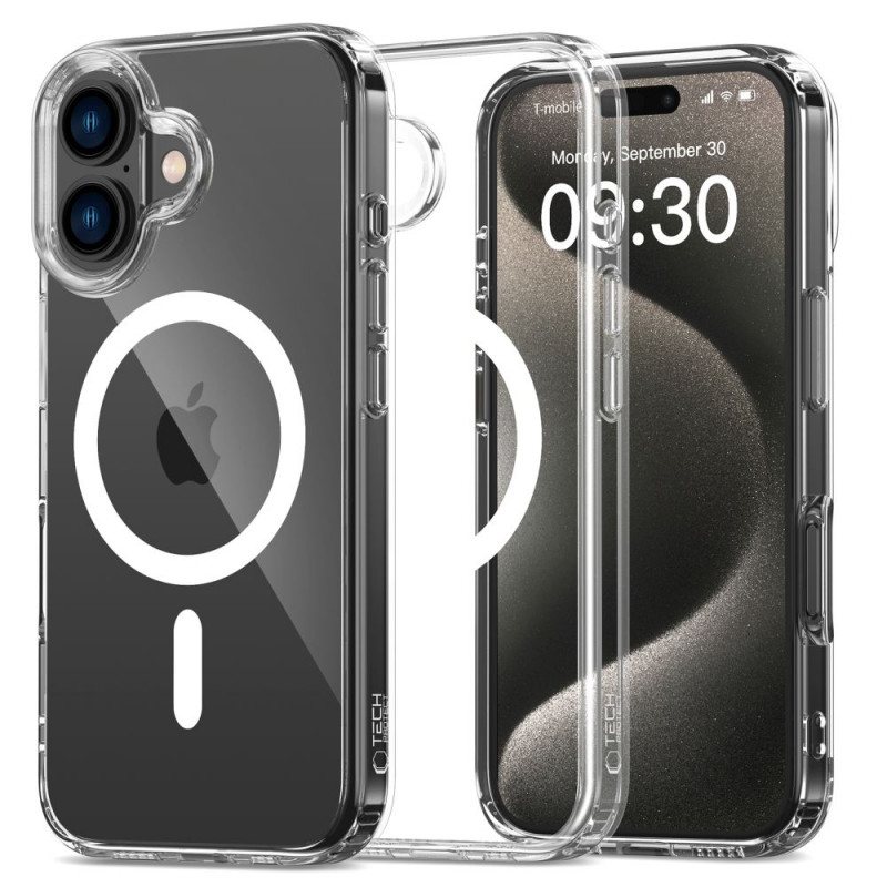 Tech-Protect Flexair Hybrid MagSafe -suojakotelo Apple iPhone 16 Plus -puhelimelle, kirkas
