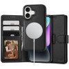 Tech-Protect Wallet MagSafe -lompakkokotelo Apple iPhone 16 -puhelimelle, musta