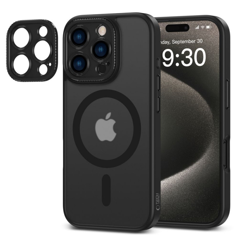 Tech-Protect MagCam MagSafe -suojakotelo Apple iPhone 16 Pro -puhelimelle, matta musta