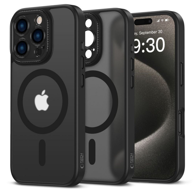 Tech-Protect MagCam MagSafe -suojakotelo Apple iPhone 16 Pro Max -puhelimelle, matta musta
