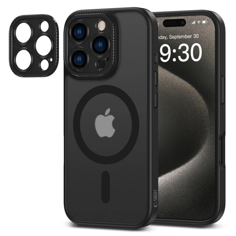 Tech-Protect MagCam MagSafe -suojakotelo Apple iPhone 16 Pro Max -puhelimelle, matta musta