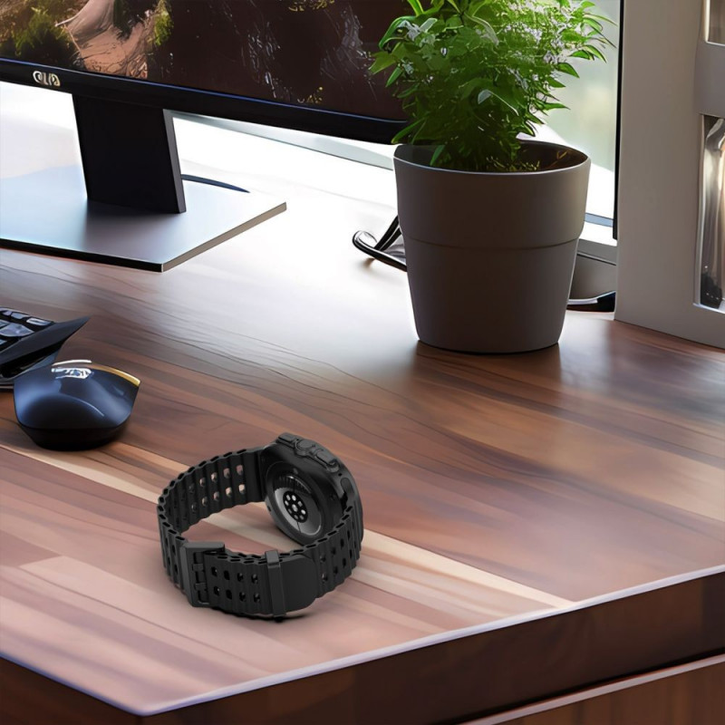 Tech-Protect IconBand Pro -ranneke Samsung Galaxy Watch Ultra 1 / 2 -kelloille, 47 mm, musta