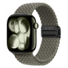 Tech-Protect Nylonmag -ranneke Apple Watch 4/5/6/7/8/9/SE/Ultra 1/2 -kelloille, 42/44/45/49 mm, oliivinharmaa