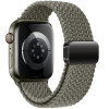 Tech-Protect Nylonmag -ranneke Apple Watch 4/5/6/7/8/9/SE/Ultra 1/2 -kelloille, 42/44/45/49 mm, oliivinharmaa