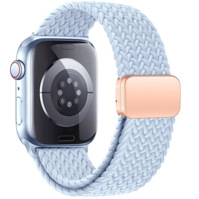 Tech-Protect Nylonmag -ranneke Apple Watch 4/5/6/7/8/9/SE/10, 38/40/41/42 mm, vaaleansininen