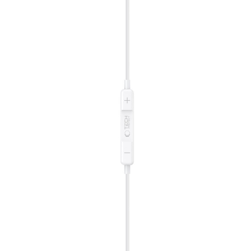 Tech-Protect Ultraboost Core G3 Mini Jack 3,5 mm langalliset nappikuulokkeet, valkoinen