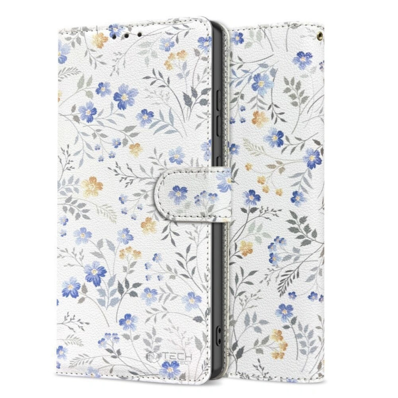 Tech-Protect lompakkokotelo Samsung Galaxy A17 / A18 / A26 4G / 5G -puhelimelle, Spring Flowers