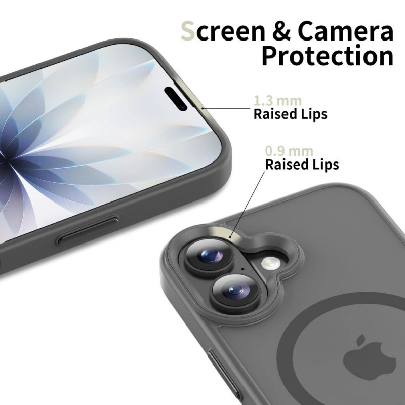 Tech-Protect Magmat MagSafe -kuori THP4950 Apple iPhone 17:lle, matta vahaliidunharmaa