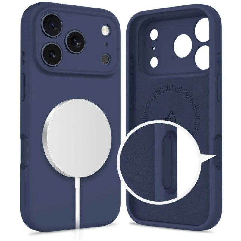 Tech-Protect Silikoninen MagSafe-kuori Apple iPhone 17 Pro Max -puhelimelle, Deep Blue